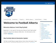 Tablet Screenshot of footballalberta.ab.ca
